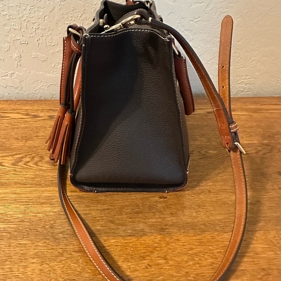 Dooney & Bourke Black and Tan Satchel - Picture 3 of 8